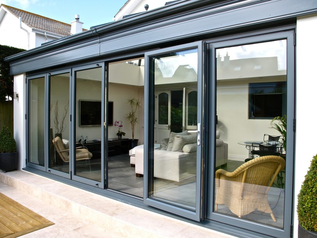 black bifold doors installed by klic in east anglia